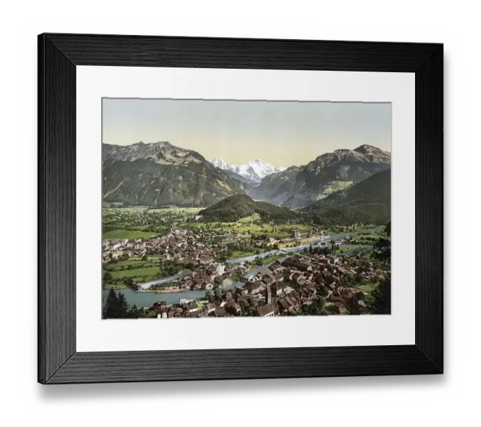 Framed Print : Interlaken, from the Heimwehfluh