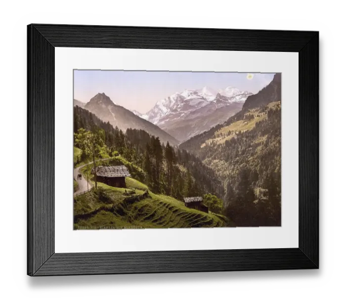 Framed Print : Kienthal und Alphuette, Berner Oberland Framed Print : Kienthal und Alphuette, Berner Oberland