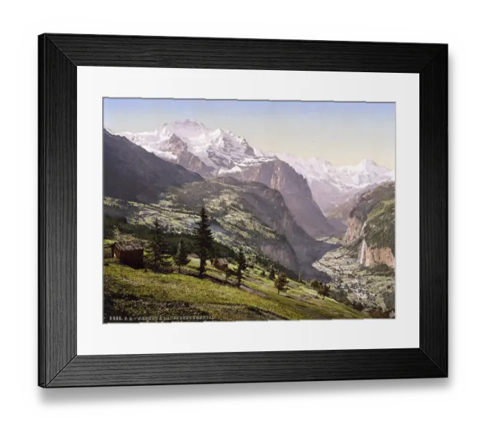 Framed Print : Lauterbrunnental und Wengen, Berner Oberland