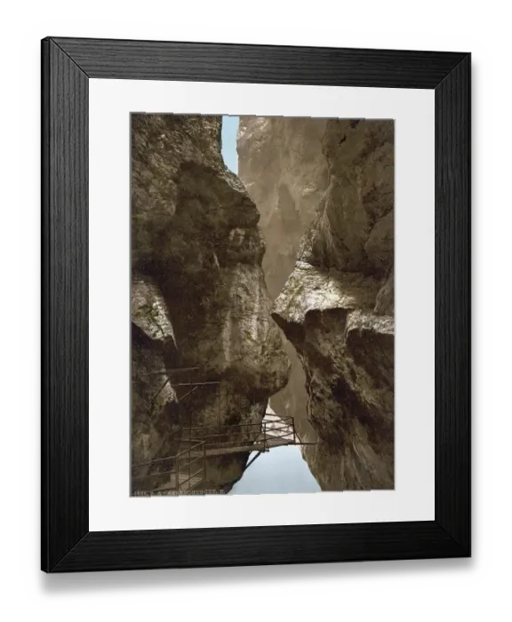 Framed Print : Lutschinen, Aareschlucht, Berner Oberland