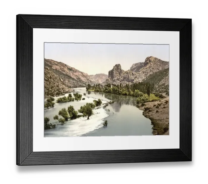Framed Print : Almissa, now Omis, view on the Cettina