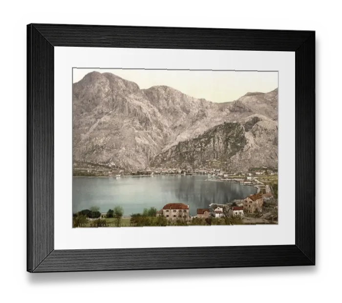 Framed Print : Cattaro, today Kotor, seen from the west Framed Print : Cattaro, today Kotor, seen from the west