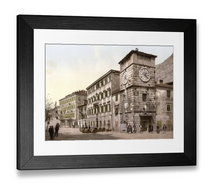 Framed Print : Cattaro, today Kotor, Army Square