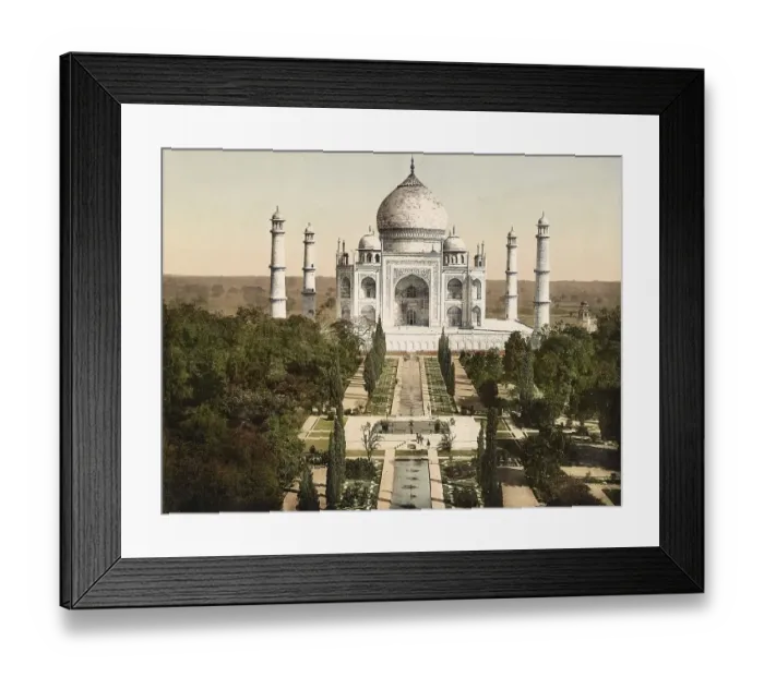 Framed Print : Agra. Taj Mahal, India, digitally restored reproduction from a 19th century original