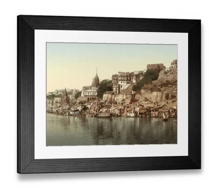 Framed Print : Benares, Varanasi. The Maharajah's of Nagbur Ghat