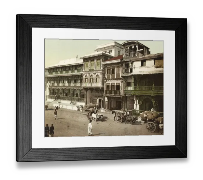 Framed Print : Bombay, Mumbai. Pydownee Street