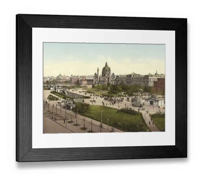 Framed Print : Der Karlsplatz mit der Karlskirche