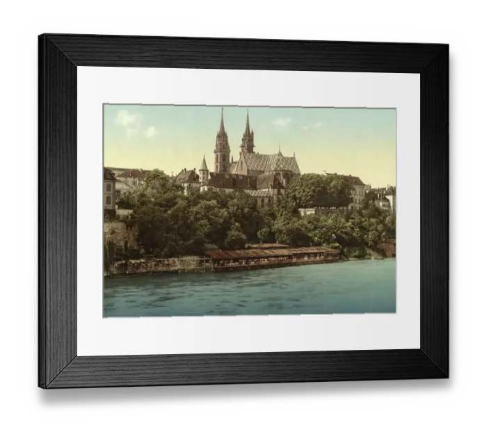 Framed Print : Das Basler Muenster, Basler Muenster in Basel Framed Print : Das Basler Muenster, Basler Muenster in Basel
