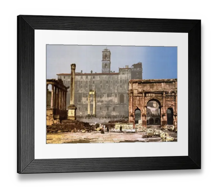 Framed Print : Temple of Saturn and Triumphal Arch of Septimus Severus Framed Print : Temple of Saturn and Triumphal Arch of Septimus Severus