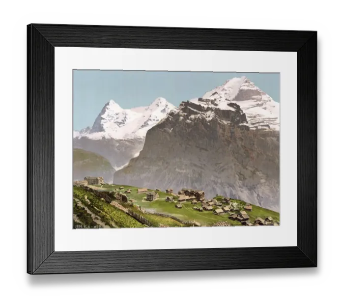 Framed Print : Muerren, general view, Bernese Oberland Framed Print : Muerren, general view, Bernese Oberland