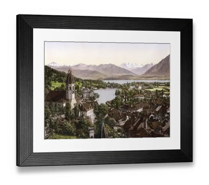 Framed Print : Thun, general view, Bernese Oberland Framed Print : Thun, general view, Bernese Oberland