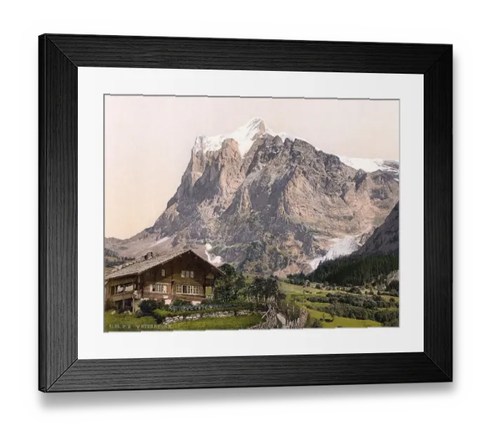 Framed Print : Wetterhorn, von der Scheideg, Bernese Oberland