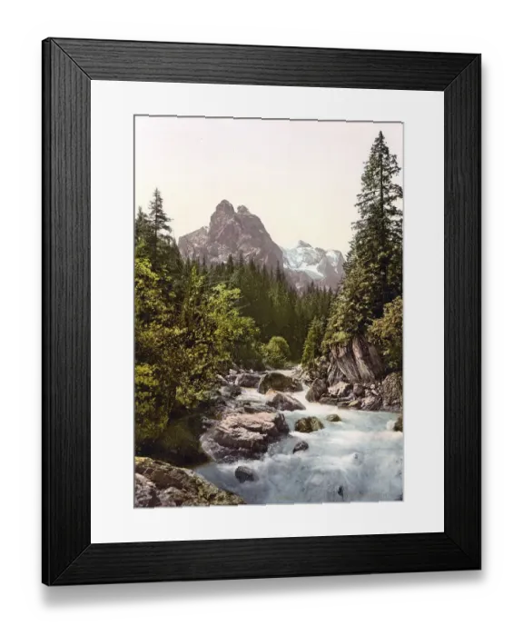Framed Print : Rosenlaui, Brunnen und Wetterhorn Framed Print : Rosenlaui, Brunnen und Wetterhorn