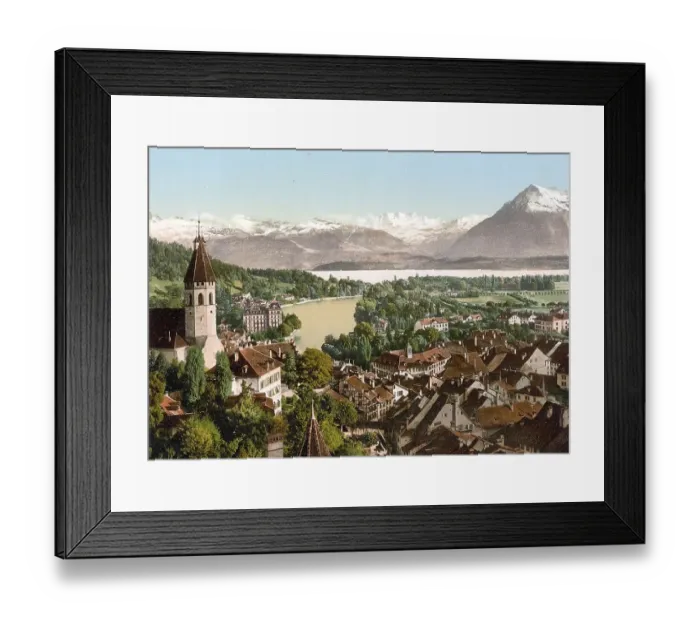 Framed Print : Thun, general view, Bernese Oberland