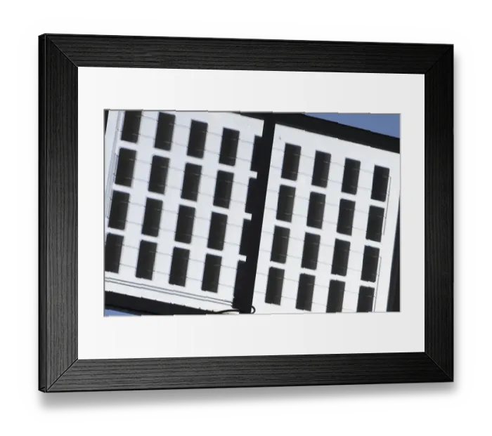 Framed Print : Solar cell on the solar tree in Ulm's Solar City residential district Framed Print : Solar cell on the solar tree in Ulm's Solar City residential district