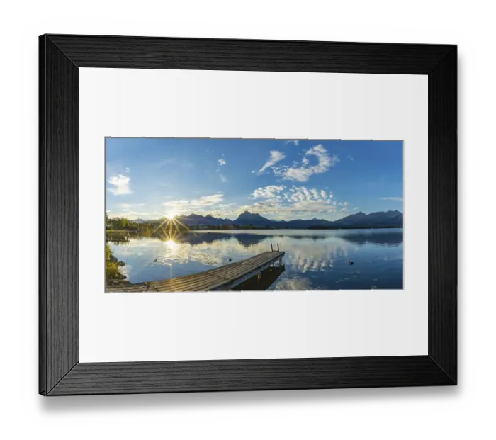 Framed Print : Sunrise, Hopfensee, near Fuessen