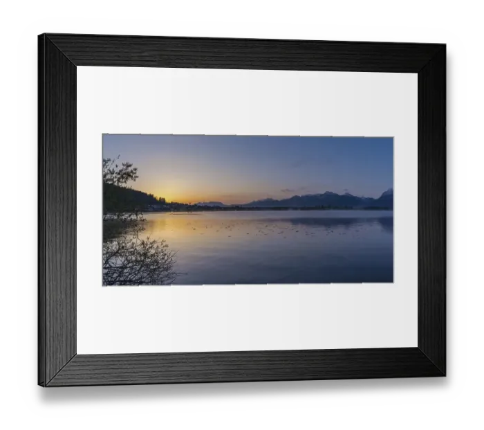 Framed Print : Sunrise, Hopfensee, near Fuessen