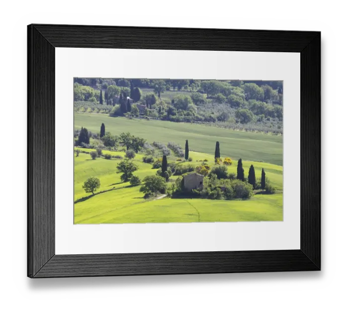 Framed Print : Landscape around Pienza, Val dOrcia