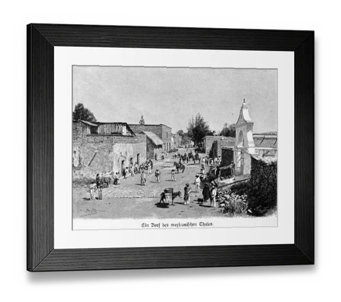Framed Print : Mexican village, street, people Framed Print : Mexican village, street, people