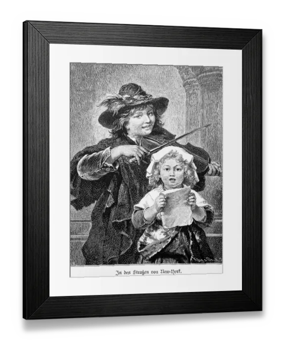 Framed Print : Children, violin, make music, sing Framed Print : Children, violin, make music, sing