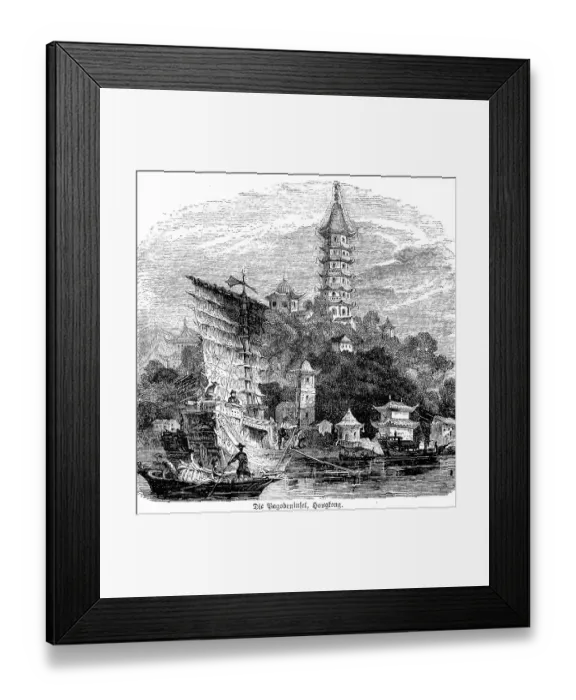 Framed Print : Pagoda Island, pagoda, tower, architecture Framed Print : Pagoda Island, pagoda, tower, architecture