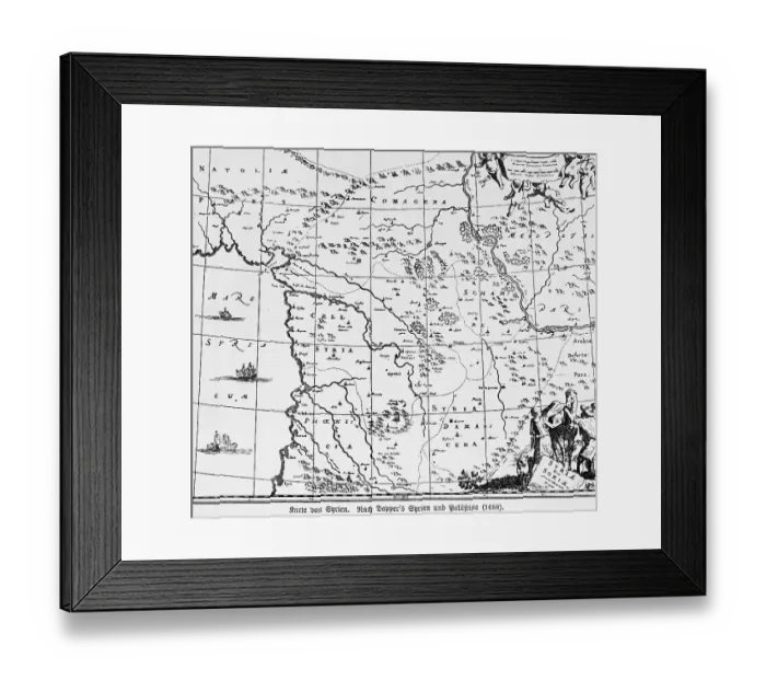 Framed Print : Map, 17th century, Mediterranean Framed Print : Map, 17th century, Mediterranean