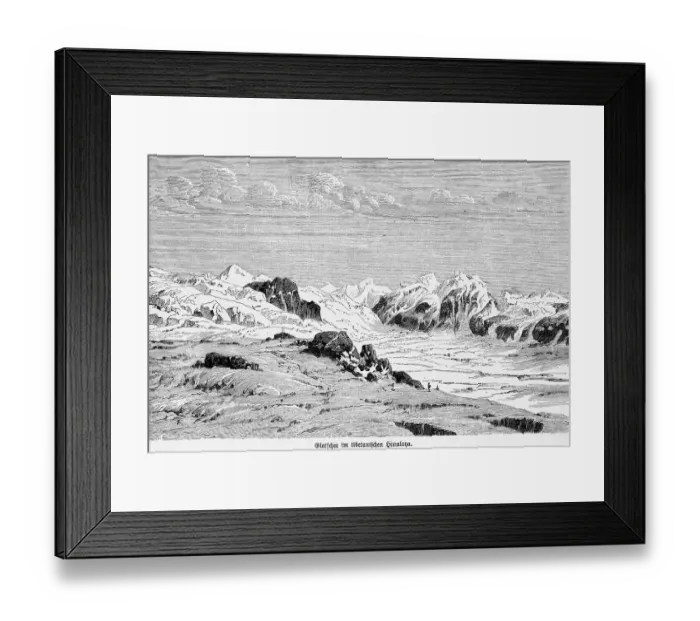Framed Print : Landscape, Himalaya, snow, summit
