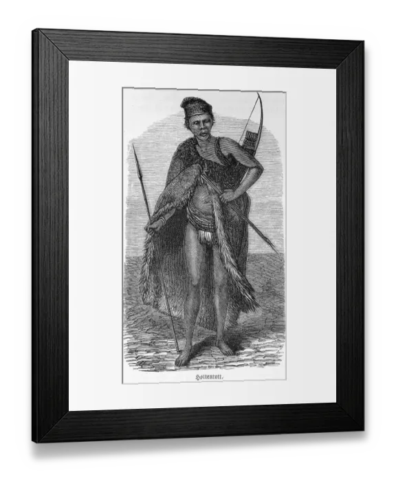 Framed Print : Hottentot, indigenous, portrait Framed Print : Hottentot, indigenous, portrait