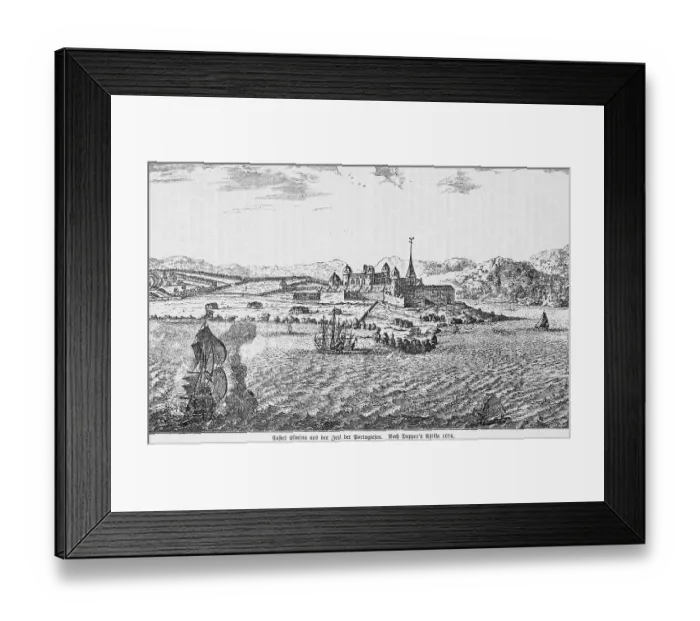 Framed Print : Elmina Fort, 17th century, Dapper