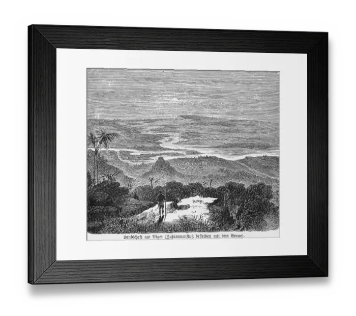 Framed Print : Niger river, Benue, confluence