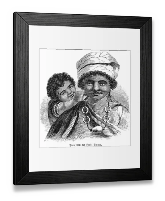 Framed Print : Portrait, woman, native, child Framed Print : Portrait, woman, native, child