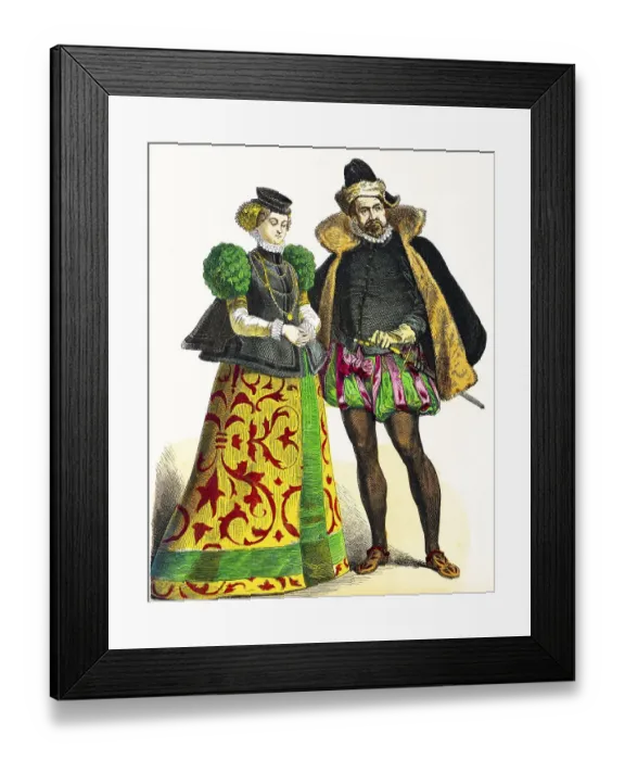 Framed Print : Munich illustrated book, Costumes Framed Print : Munich illustrated book, Costumes