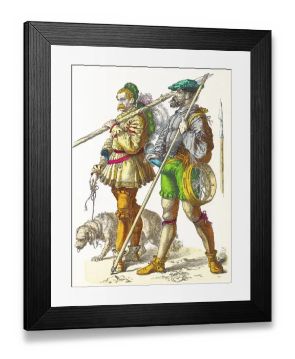 Framed Print : Munich picture sheet, costumes Framed Print : Munich picture sheet, costumes