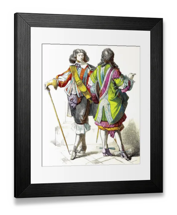 Framed Print : Muenchener Bilderbogen, Costumes