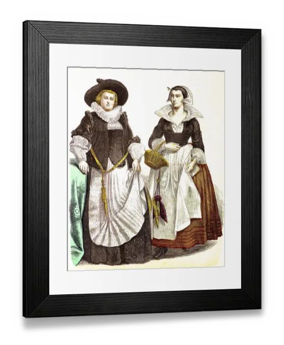 Framed Print : Munich illustrated broadsheet, costumes Framed Print : Munich illustrated broadsheet, costumes