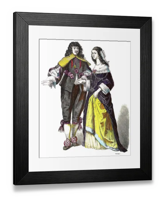 Framed Print : Muenchener Bilderbogen, Costumes