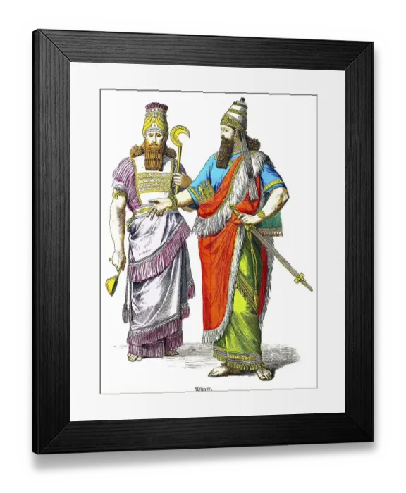 Framed Print : Muenchener Bilderbogen, costumes
