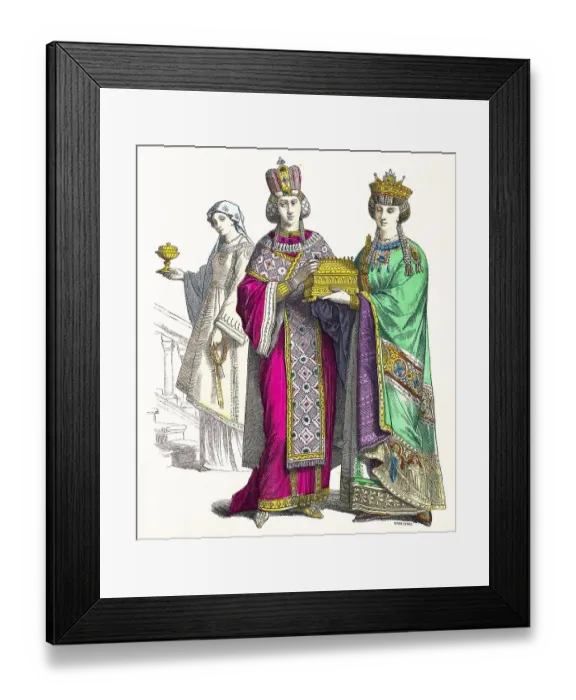 Framed Print : Munich Bilderbogen, costumes, Byzantine Framed Print : Munich Bilderbogen, costumes, Byzantine