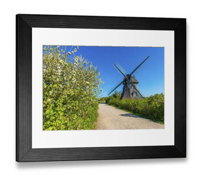 Framed Print : Windmill Charlotte, earthen bollard from 1826 Framed Print : Windmill Charlotte, earthen bollard from 1826
