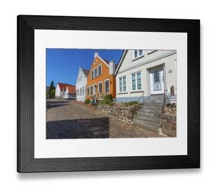 Framed Print : Old Town Kappeln, Dehnthof Street