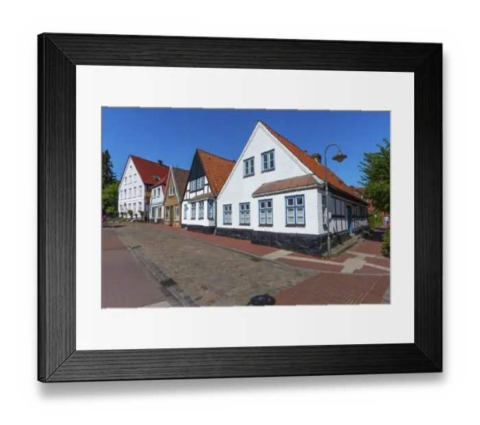 Framed Print : Old Town Kappeln, Dehnthof Street Framed Print : Old Town Kappeln, Dehnthof Street