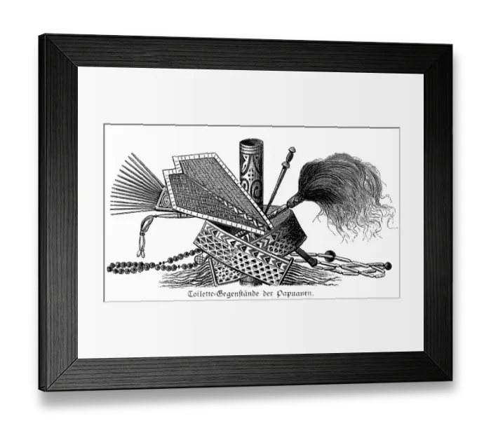 Framed Print : Belt, Necklace, Culture, Papua
