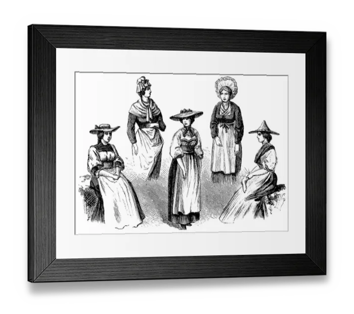 Framed Print : Swiss women from (left to right) Lucerne Framed Print : Swiss women from (left to right) Lucerne