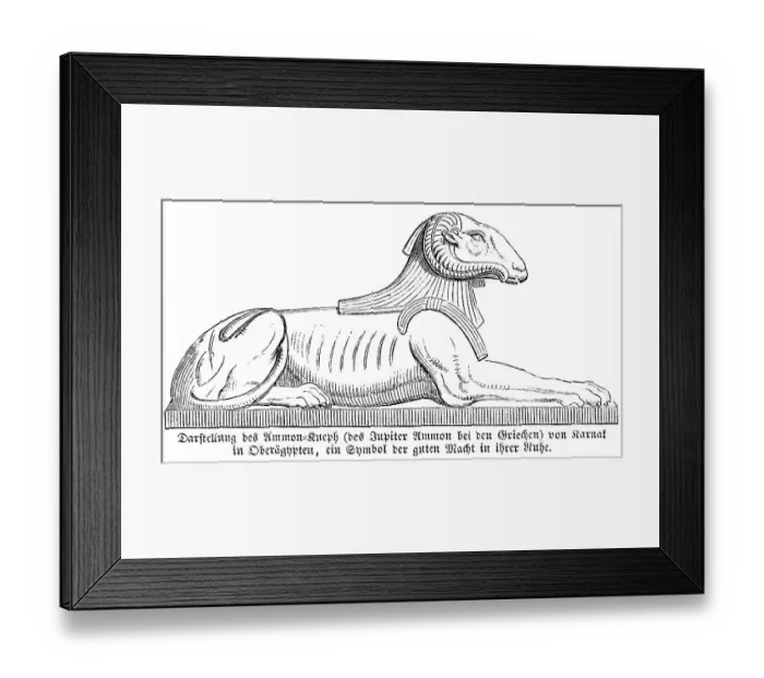 Framed Print : Representation of Ammon Kneph, symbol of good power