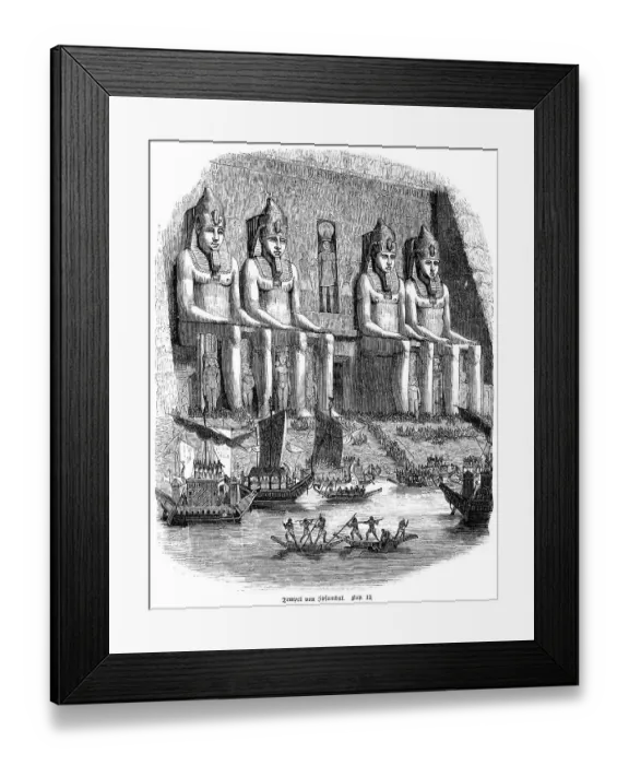Framed Print : Temple of Ipsambul or Abu Simbel
