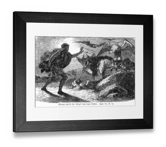 Framed Print : Abram drives the birds from the sacrifice Framed Print : Abram drives the birds from the sacrifice