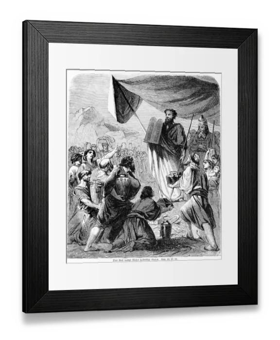 Framed Print : The people bring Moses voluntary gifts Framed Print : The people bring Moses voluntary gifts