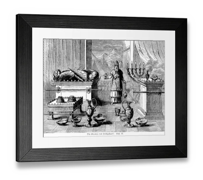 Framed Print : Sanctuary utensils, Bible, Old Testament Framed Print : Sanctuary utensils, Bible, Old Testament