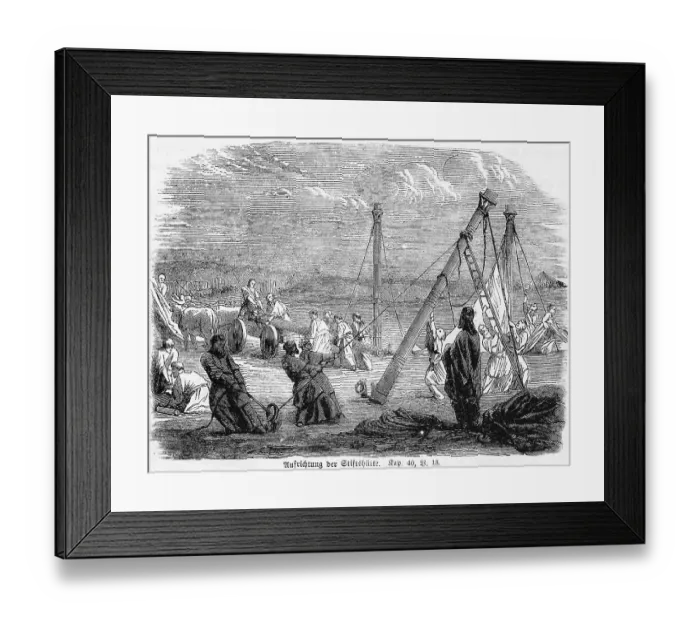 Framed Print : Erection of the Tabernacle, Bible Framed Print : Erection of the Tabernacle, Bible
