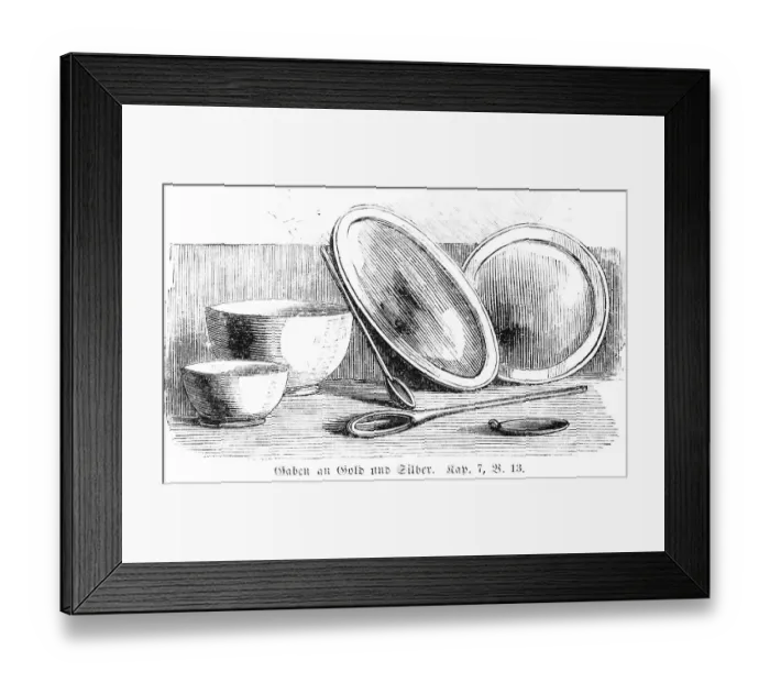 Framed Print : Gifts of gold and silver, gift